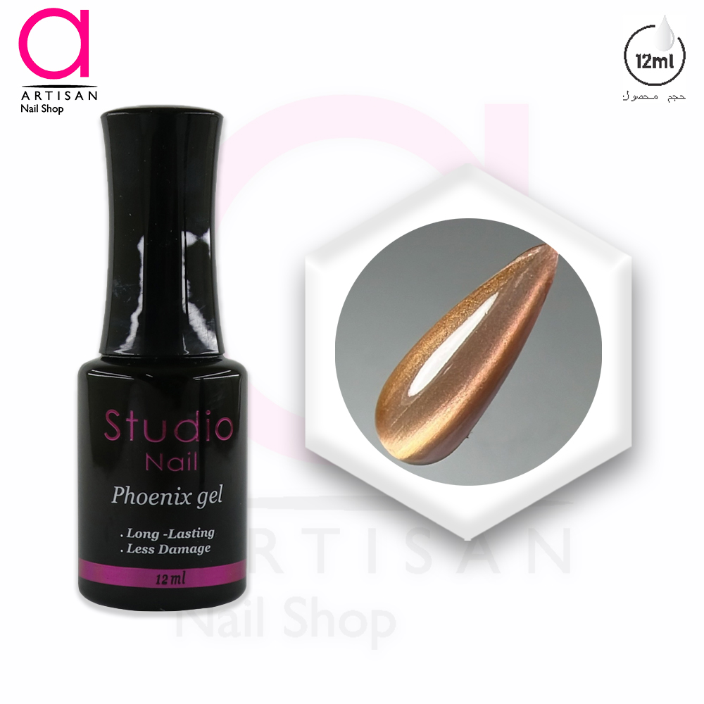 تصویر  لاک ژل آیس سرامیکی فونیکس کد 4 استودیو Studio