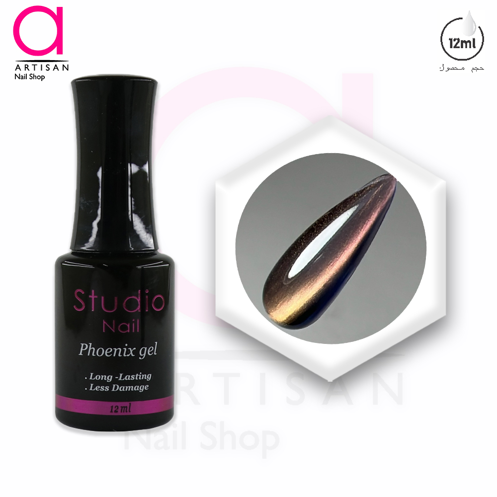 تصویر  لاک ژل آیس سرامیکی فونیکس کد 9 استودیو Studio