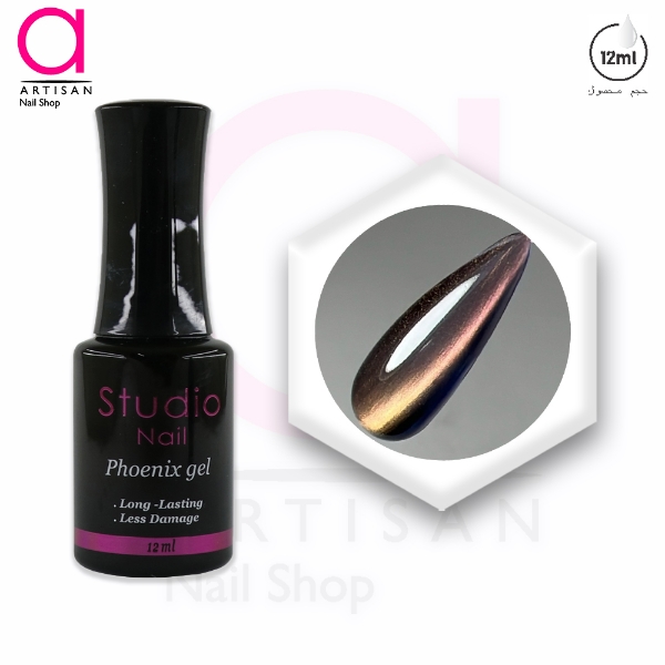 تصویر  لاک ژل آیس سرامیکی فونیکس کد 9 استودیو Studio