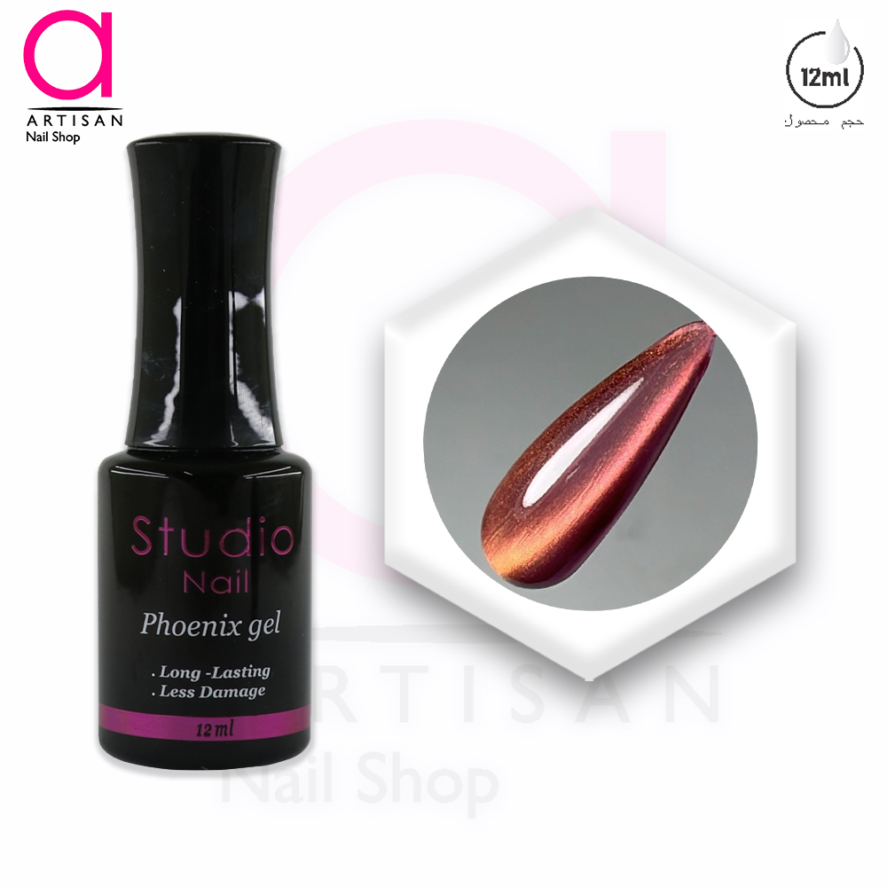 تصویر  لاک ژل آیس سرامیکی فونیکس کد 8 استودیو Studio