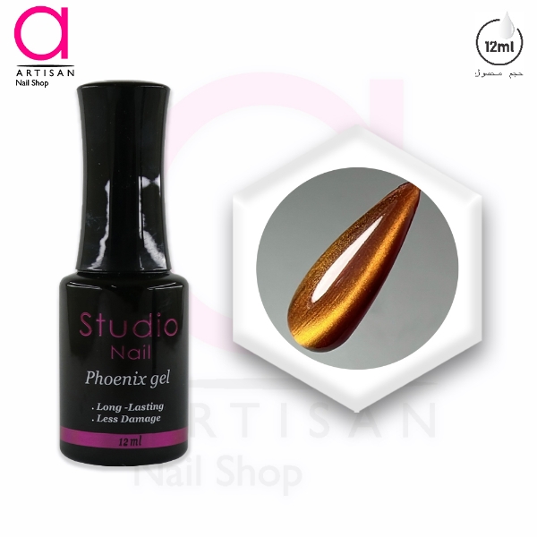 تصویر  لاک ژل آیس سرامیکی فونیکس کد 12 استودیو Studio