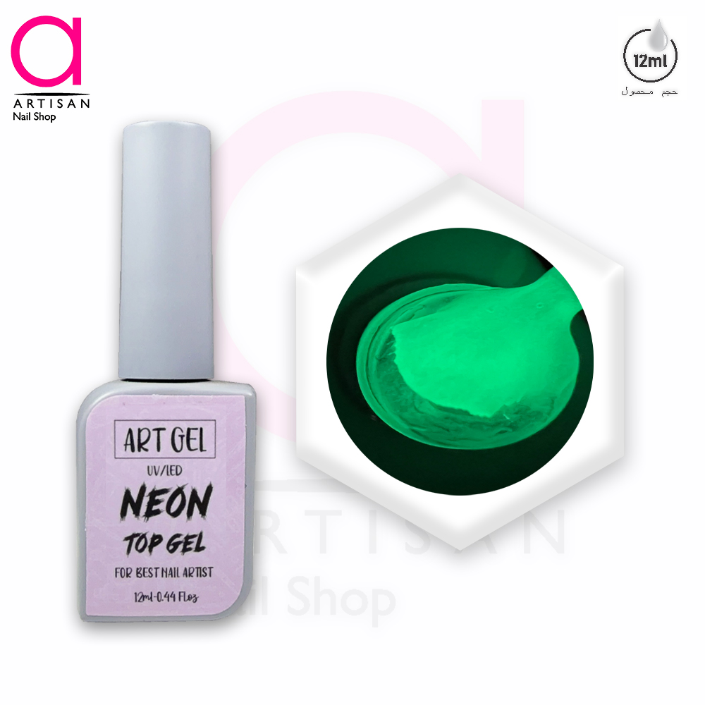 تصویر  تاپ ژل کاشت ناخن بلک لایت آرت ژل Artgel