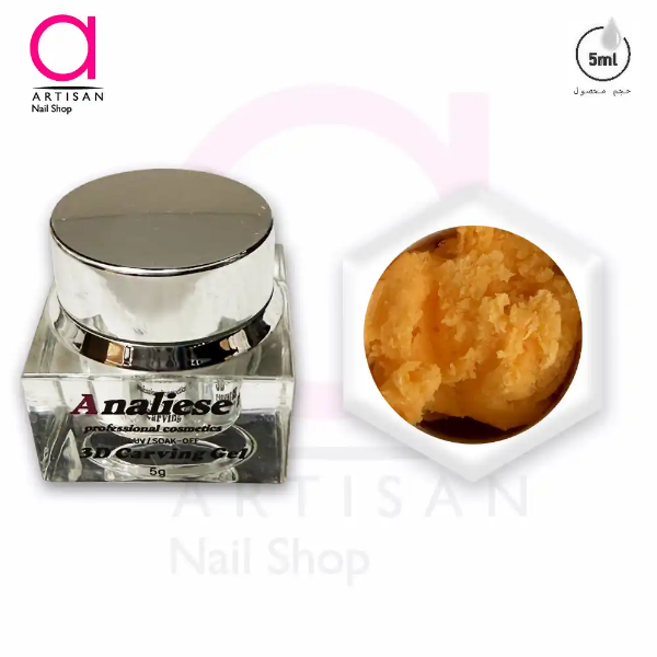 تصویر  ژل آدامسی (5D) طراحی ناخن کد 2 آنالیز Analiese