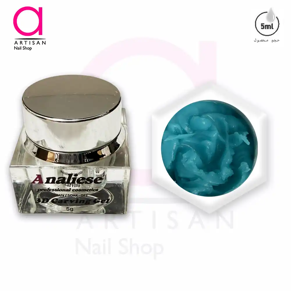 تصویر  ژل آدامسی (5D) طراحی ناخن کد 3 آنالیز Analiese