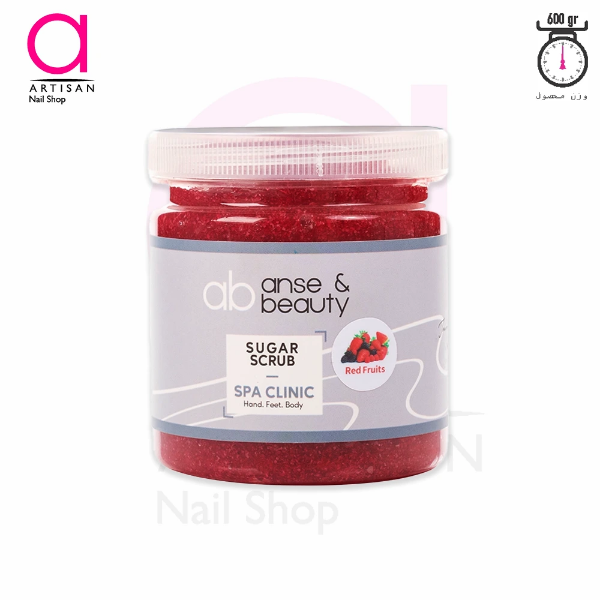 تصویر  اسکراب شکری پدیکور 600 گرمی رایحه میوه قرمز آنسه Anse 
