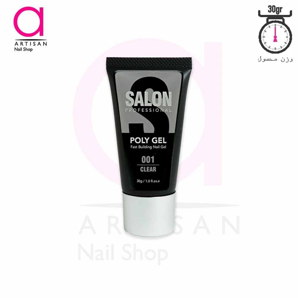 تصویر  پلی ژل کاشت ناخن 30 گرم کد 1 (کلییر) سالن SALON
