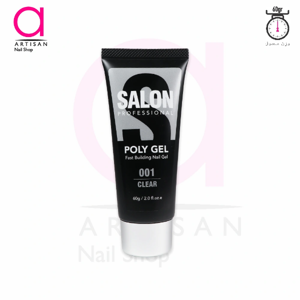 تصویر  پلی ژل کاشت ناخن 60گرم کد 1 (کلییر) سالن SALON