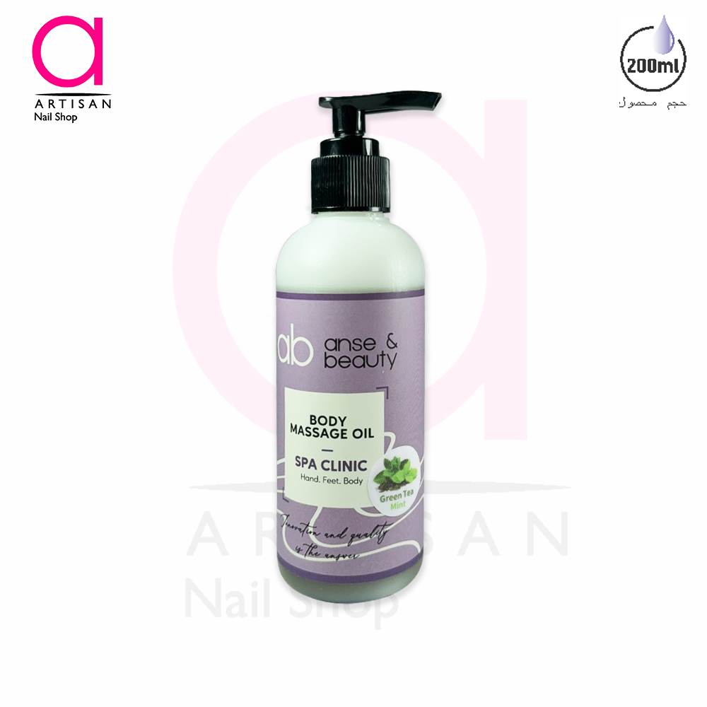 تصویر  روغن ماساژ 200 گرمی رایحه چای سبز و نعنا آنسه Anse