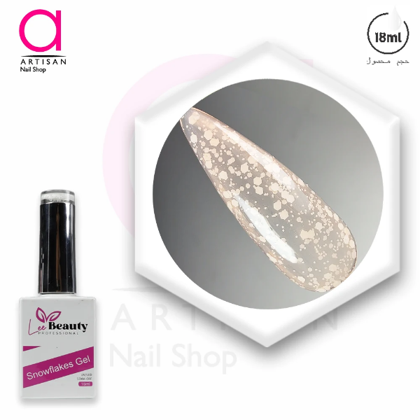 تصویر  لاک ژل برفکی گلبهی لی بیوتی Lee Beauty