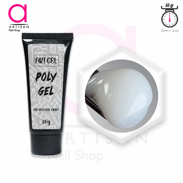 تصویر  پلی ژل کاشت ناخن کد new2 (میلکی شایندار) آرت ژل Artgel 