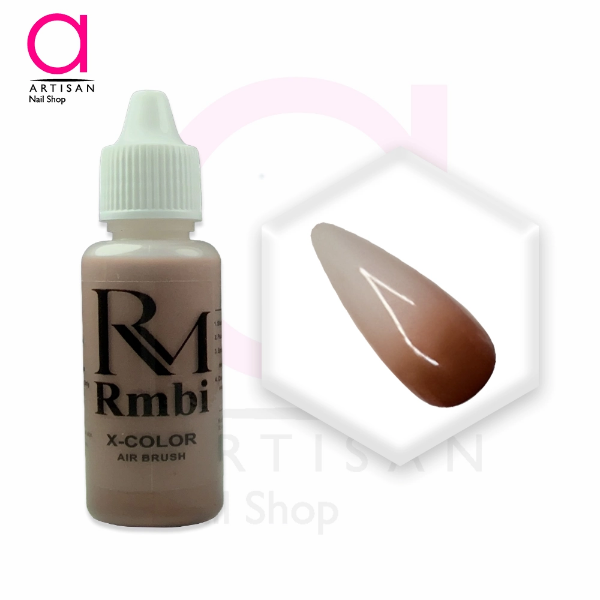 تصویر  رنگ ایربراش ناخن شکلاتی Rmbi