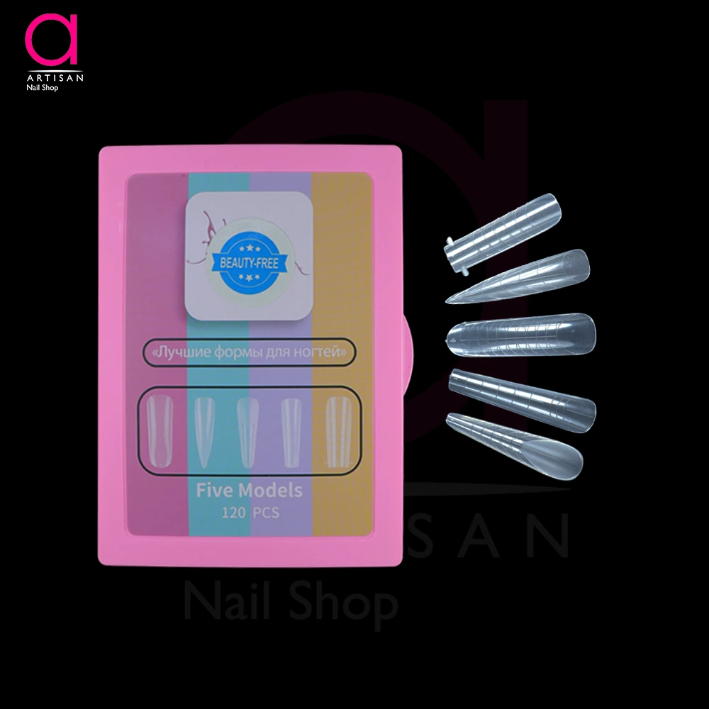 تصویر  قالب کاشت ژل ناخن روسی *ریشه نازک*  120 تایی بیوتی فری Beauty Free